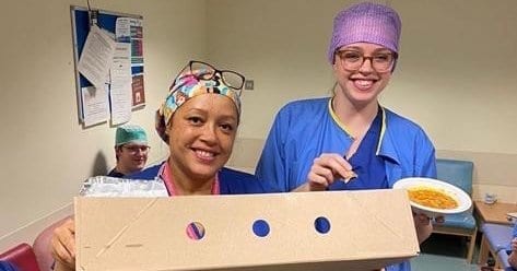 NHS workers recieving free meals