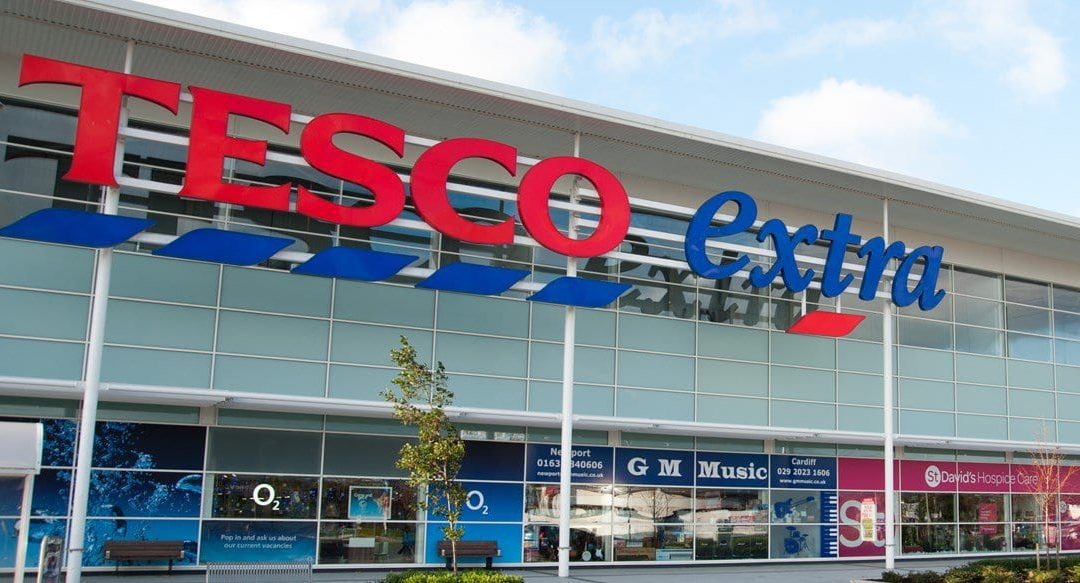 The front of a tesco store