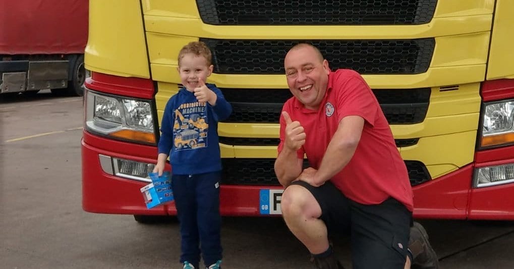 LJ Fairburn surprises fan of firm’s lorries with visit
