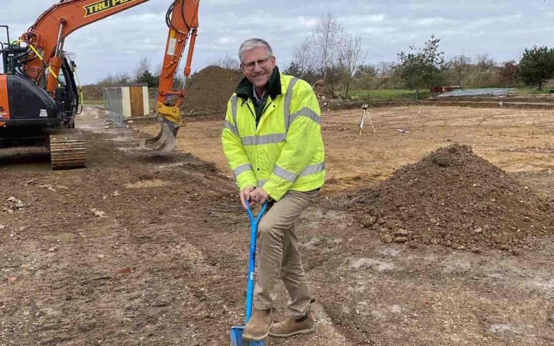 Mark Gorton beginning groundworks at expanded site